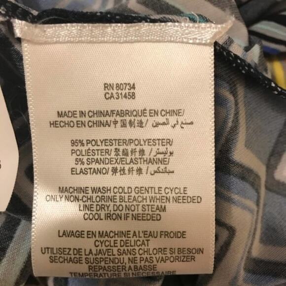 BCBGMaxAzria | Zig Zag Colorful Keyhole Minidress - Picture 5 of 7